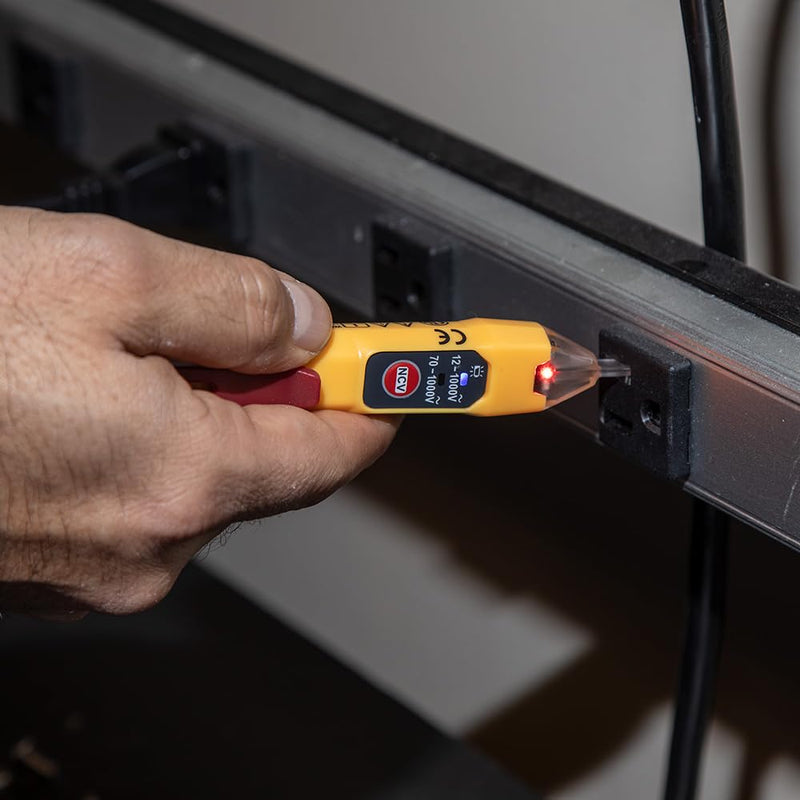 Klein Tools NCVT2PKIT Non-Contact Voltage Tester with Outlet Tester, 12-48V AC or 48 - 1000V AC Dual Range for Broad Application Volt Tester w/ Receptacle Tester