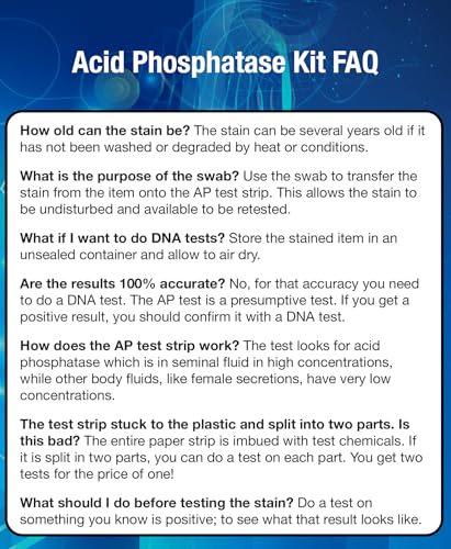 Infidelity Detection Kit | Find Two Substances Found in Male Body Fluids | Results in 10 Minutes | One Kit One Kit (1 Acid Phosphatase & 1 Prostate-Specific)