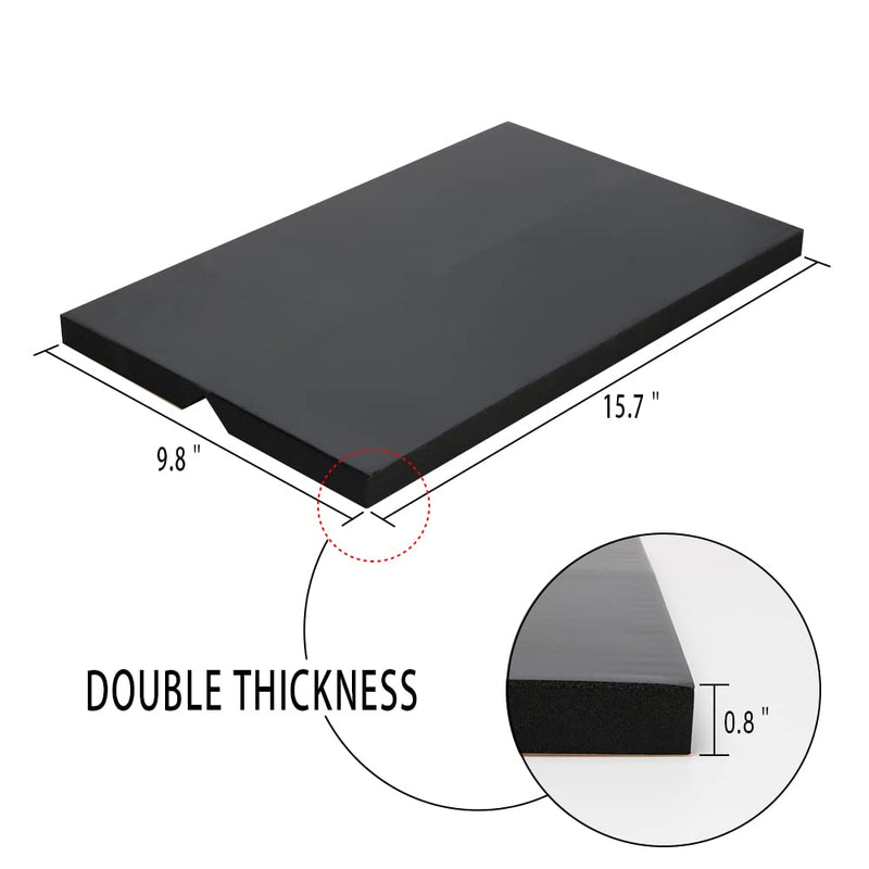GUEQUITLEX Garage Wall Guards Foam Car Door Protector Wall Bumper Guard - 2 Pack, Corner, Black, Plastic with PP film surface, Foam, Polypropylene (PP)