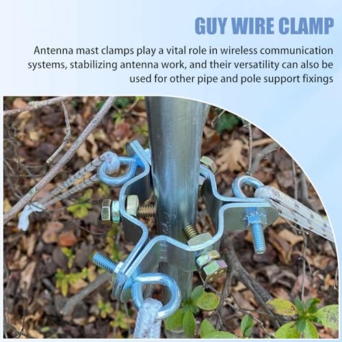 EZ 43-A 3 Way Antenna Masts Guy Wire Clamp, Antenna Mast Mount