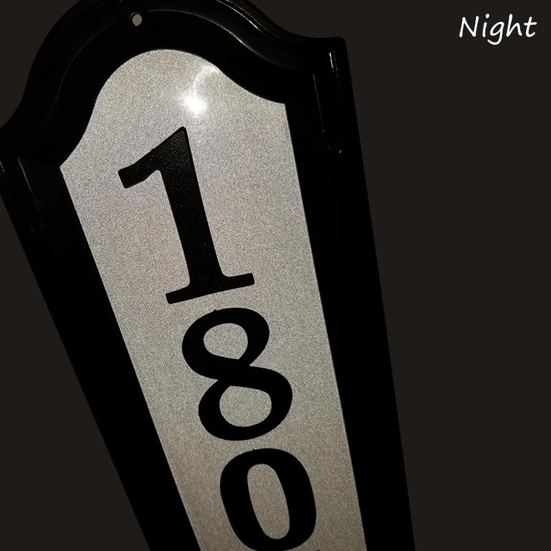 SmartSign Home Address Sign with Self Adhesive Numbers, 16" x 4.5", Plastic Frame with Reflective Face, 2” Self-Adhesive Plastic Numbers, Includes Alignment Templates and Hardware, Made in USA