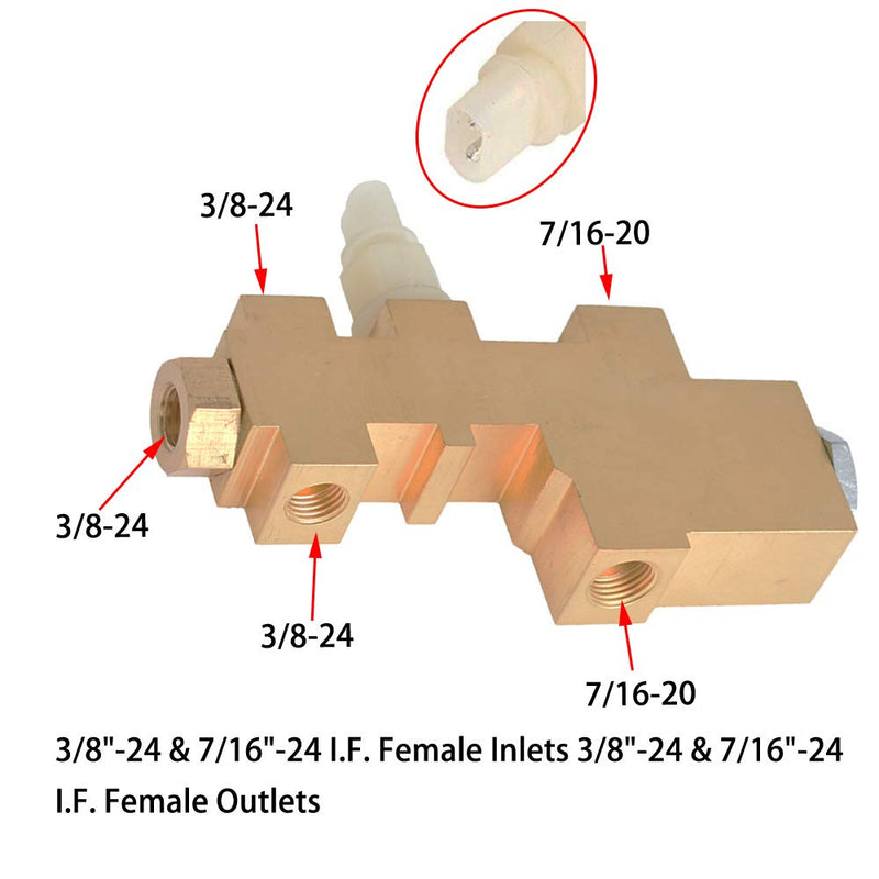 Labwork PV6 Brake Proportioning Valve for Disc/Drum Brakes with Bracket PV6070FD Replacement for Ford Fairlane Galaxie 1960-1970