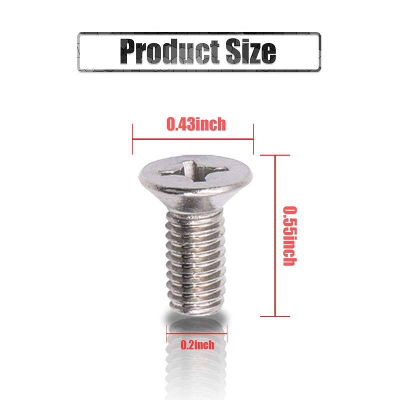 8 PCS Braking Disc Rotor Screws Kit, Stainless Front Rear Braking Set Bolts, Suitable for Honda Hyundai and Kia Models Best Alternative to Mazda (Silver)