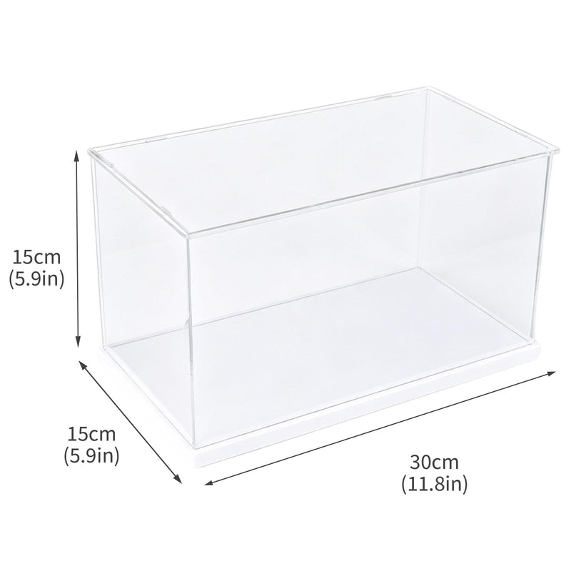 Clear Acrylic CD Holder Rack, Stackable CD Storage Box with Dustproof Door, DVD Display Case and Media Organizer for Music Disc, Blu Ray, Game Cases, Cassette, Shelf or Desktop