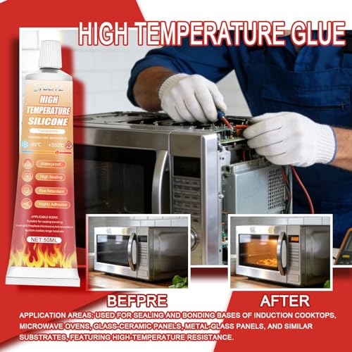 Clear High Heat Silicone Sealant Set, High Temp Silicone Sealant 100ml