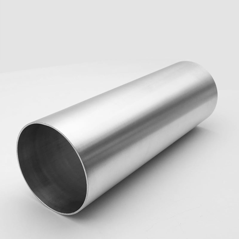 4" (102mm) OD Straight Aluminum Intercooler Pipe Air Intake Tube, Brushed Finish 4" (102mm) Silver 0