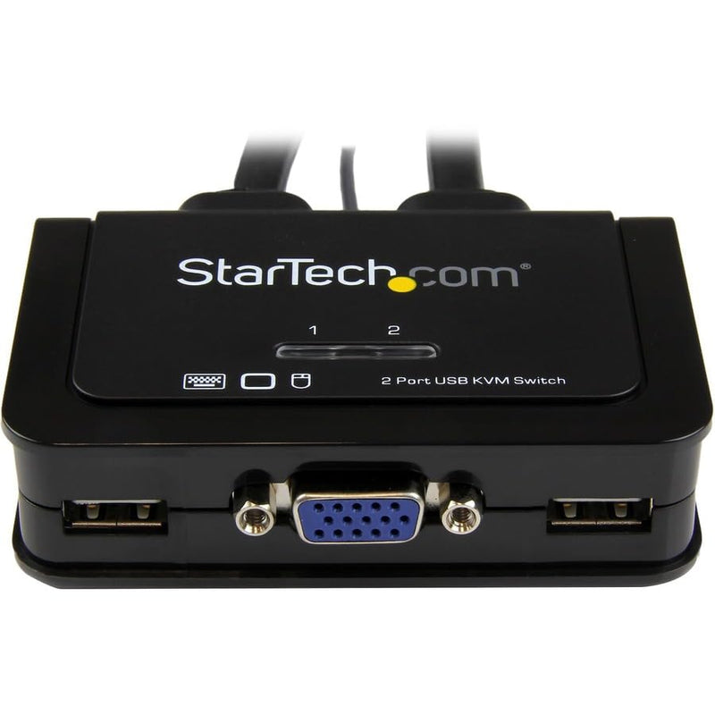 StarTech.com 2 Port USB VGA Cable KVM Switch USB Powered with Remote Switch Dual Port VGA KVM Switch