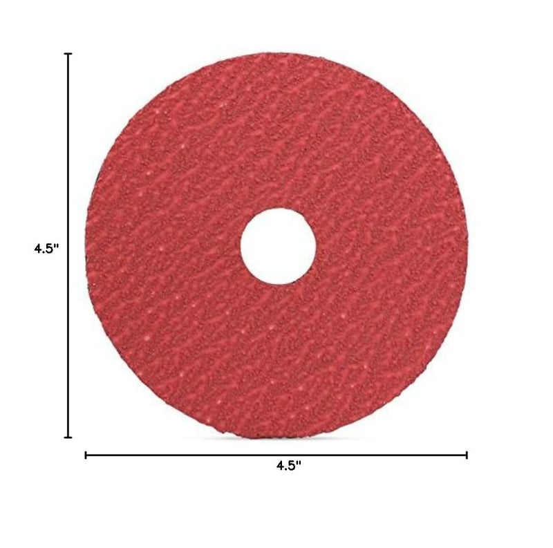 BHA Ceramic Resin Fiber Sanding and Grinding Discs, 4.5” x 7/8”, 36 Grit - 25 Pack