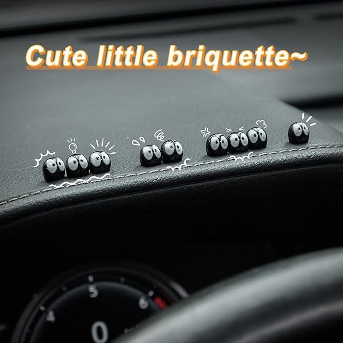 Soot Sprite Car Rearview Mirror - 25 Pcs Cartoon Soot Sprites Accessories for Car Interior Decoration Dashboard Car Ornament Funny Gifts