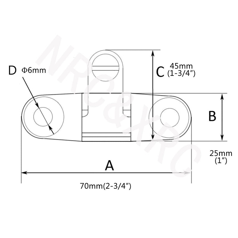 NRC&XRC Pair of Marine Grade 316 Stainless Steel Boat Bimini Top Deck Hinge Swivel Mount with Removable Pin