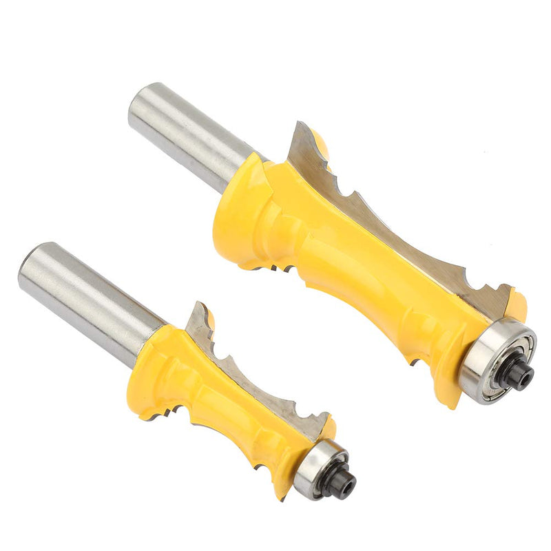 Crown Router Bit Set, Carbide Alloy Decorative Cutting for Router Table Woodworking Hardened Steel 1 2 Inch Shank 2 Piece 3 1 2 and 4 1 2 Inch