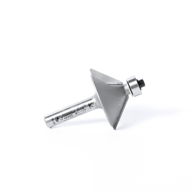 Amana Tool - 49400 Carbide Tipped Chamfer 45° x 1-1/4 Dia x 1/2 x 1/4" Shank