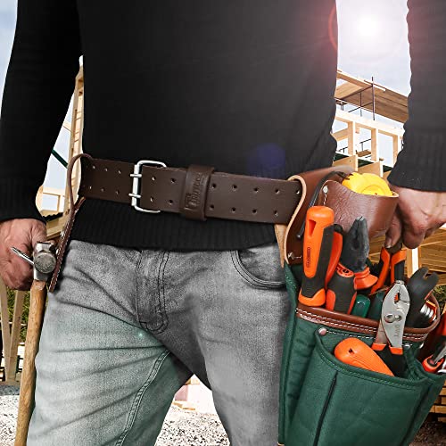 Leather Work Belt | Leather Work Tool Belt | Tool Bag Belts | Tool Belts | Leather Tool Belt | Premium Quality Belt Chocolate