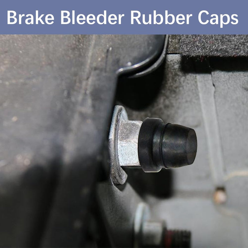 18Pcs Car Brake Bleeder Screw Caps, Auto Rubber Grease Fitting Cap Dust Zerk Cover, Universal Car Accessories Car Brake Bleeder Nipple Caps Replacement for Motorcycle Car Braking Systems