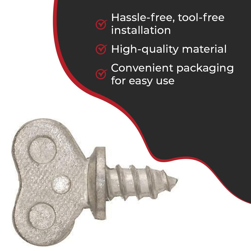 HI-TECH License Plate Thumb Screws 50 Pack – Durable, Easy to Install, Rust-Resistant, Fit for Cars & Trucks - Strong Hold Pack of 50