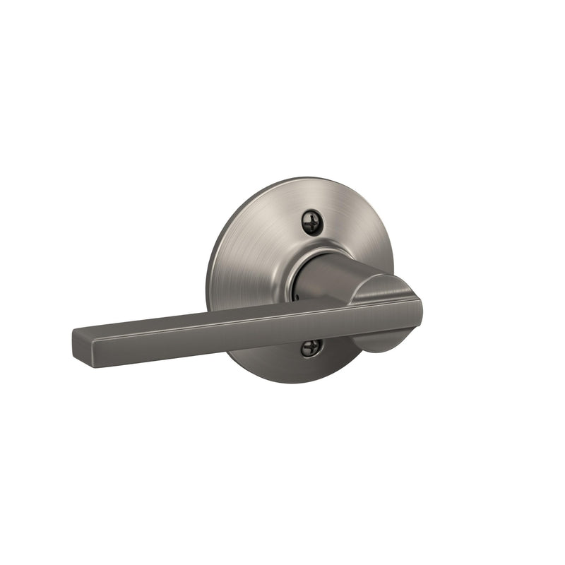 Schlage F10 LAT 619 Latitude Door Lever, Hall & Closet Passage Lock, Satin Nickel Standard