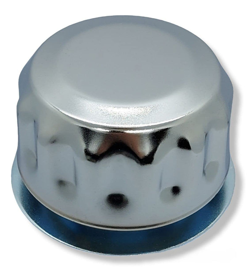 Hydraulic Tank Breather Cap for Oil & Fuel Reservoir – Metal Filler Vent Cap (with Flange, Bayonet Lock, Chrome Plated, Tearproof Gasket)