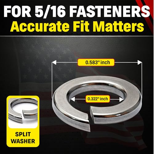 Chenango Supply 5/16 Stainless Lock Washers 5/16 Lockwashers