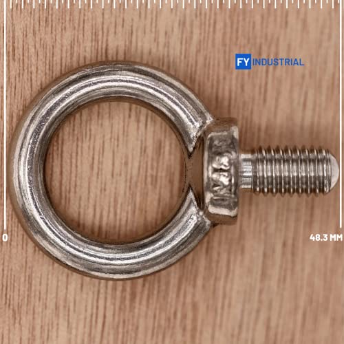 Stainless Steel Machinery Shoulder Lifting Eye Bolt (M8, 5 Items) M8 Silver