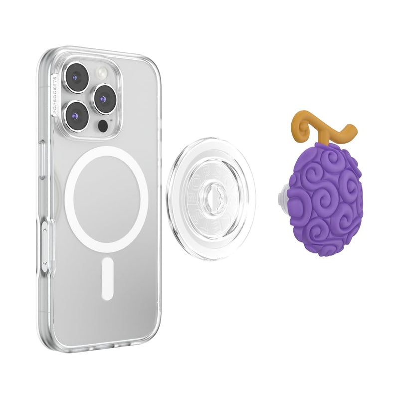 PopSockets Phone Grip for MagSafe, Magnetic Holder- Gum Gum Fruit | Removable, For Kindle / Android / iPhone, With Magnet, One Piece, Anime