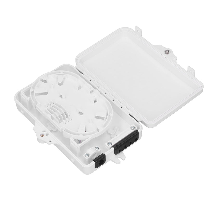 Generic IP65 Fiber Distribution Box 4 Core Wall Mount Fiber Optic Terminal Box Indoor Outdoor ABS Optical Termination Enclosure with Cable Ties