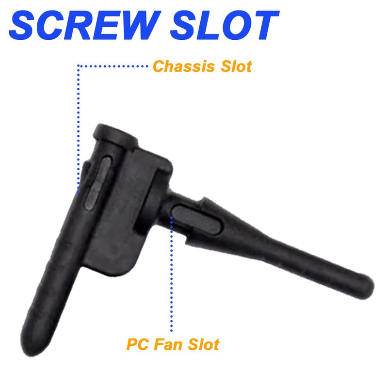 CPU Fan Rubber Screws, PC CPU Fans Black Rubber Reducing Noise Anti-Vibration Screws, Computer Cooling Fan Soft Rubber Mounting Screws for PCCOOLER Fan (50 Pcs)