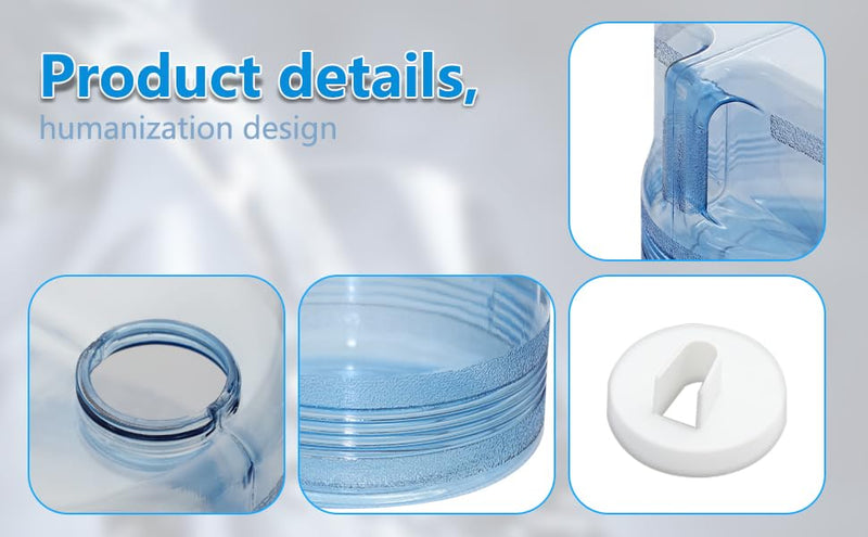 1 Gallon 4L Distilled Water Container, Replacement Distilled Water Jug for Countertop Water Distiller Machine, Home Beauty Plastic Carafe Bottle(1,Blue) 1