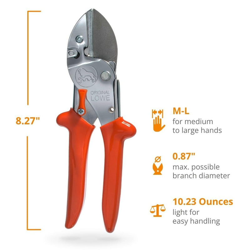  [AUSTRALIA] - Original LÖWE Professional Anvil Pruner Garden Tools 1.104 | Robust & Sharp Hedge Trimmer | Use As Pruners, Garden Shears, Heavy Duty Handheld, Pruning Shears for Gardening | Made in Germany