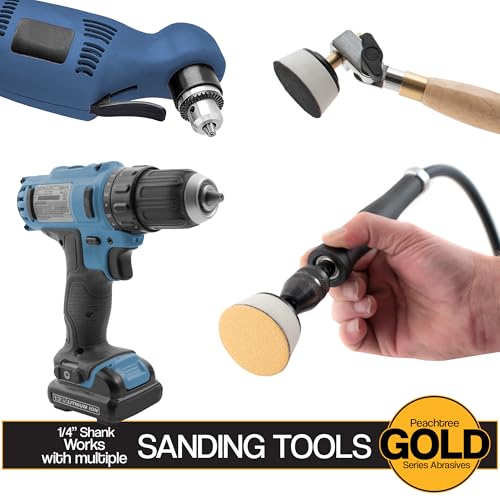 Bowl Curved & Flat Surface Mandrel with Round Sanding Disc Kit - 129 Piece Round 129 Piece Kit