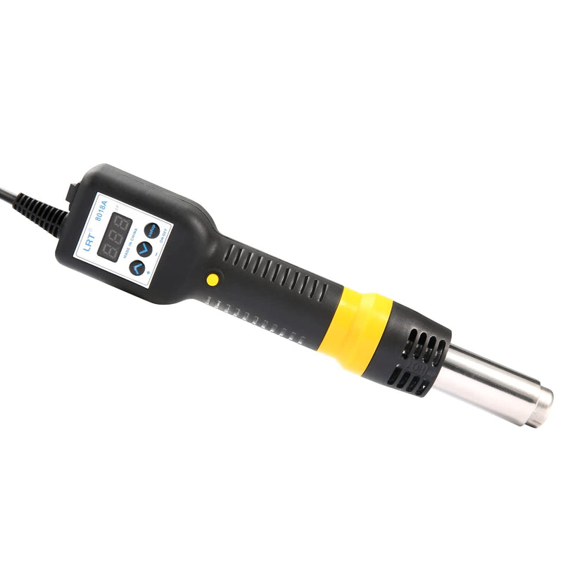 LRT 8018A Professional Hot Air Rework Station with Digital Temperature Control - 600W SMD Desoldering Gun, 3 Nozzles & LED Display for Electronics Repair, PCB Soldering, Phone Fixing Tools