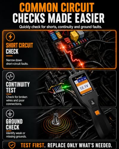 PB60 Automotive Power Circuit Probe, 12-24V Vehicle Component Activation ﻿ Orange Black