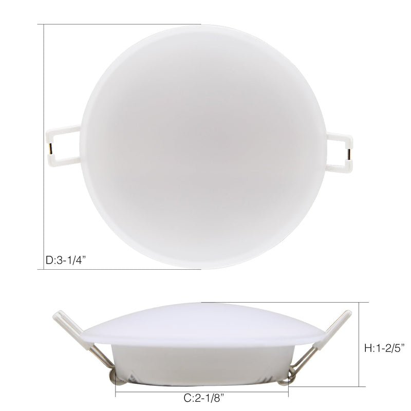 12 Volt RV Interior Light Recessed Mount - 6Packs, 3Inch RV Puck Light, 4W 4000K Cool White, for RV Trailer Camper Motorhome Van Boat Yacht Dia-3inch-6pack 4000K Cool White Light
