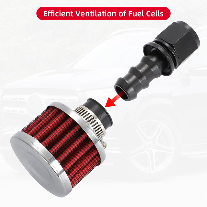 AUTOVIC 10AN Female Fitting Kit with Filter for Fuel Cell Breather/Vent 10 AN