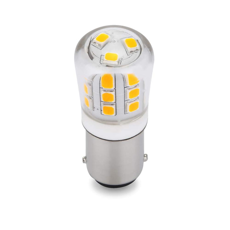 3W AC12V/DC12-24V BA15S Led Light Bulb 1156 1141 Bayonet Base Non-Dimmable Waterproof Lamp CRI80 Soft Warm White Pack of 2 2 Pack 3W 3000k (Ba15s)