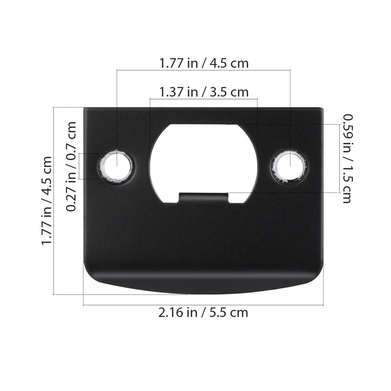DOITOOL 12 Pack Door Strike Plate Deadbolt Strike Plate Door Reinforcement for Lock Alignment and Stability Rounded Edge Replacement Plates for Home and Business Security Systems