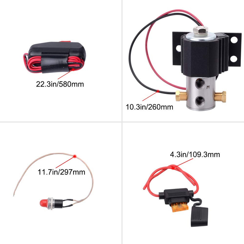 SPELAB Brake Line Lock Universal Launch Control Electric Solenoid Kit Hill Holder Black