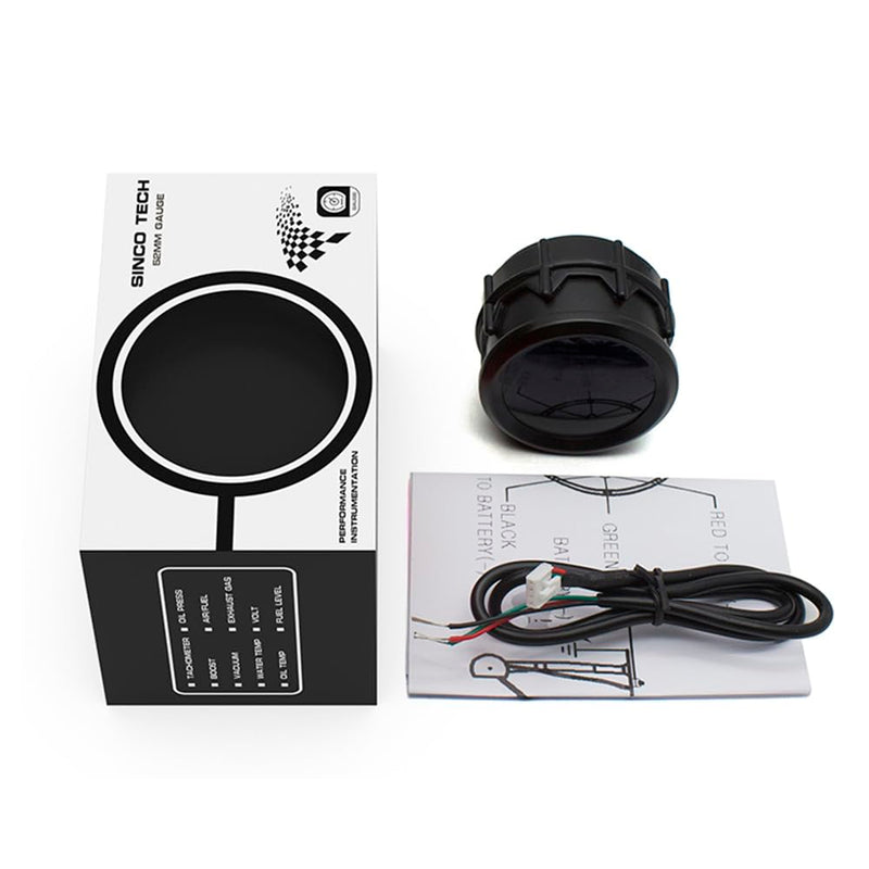 2 Inches 52mm Car Fuel Level Digital Gauge Automobile Blue LED Backlight Universal Meter (Fuel Gauge) Fuel Gauge