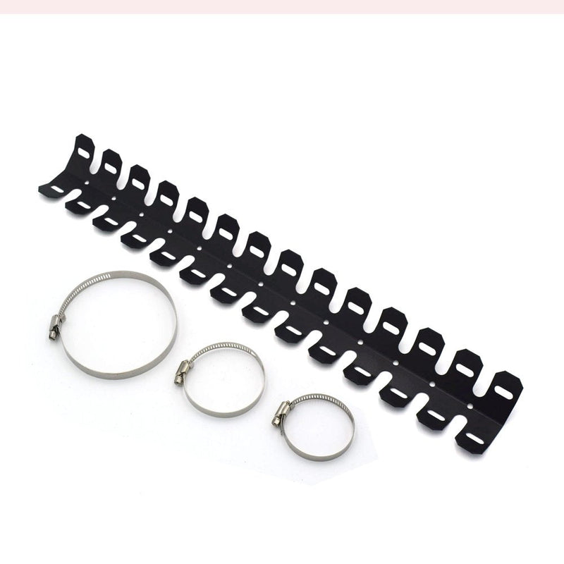 Motorcycle Exhaust Heat Shield Cover Universal Muffler Pipe Guard Protector For All Most Motorcycle Dirt Bike ATV - 610mm BLACK Universal 610mm Length