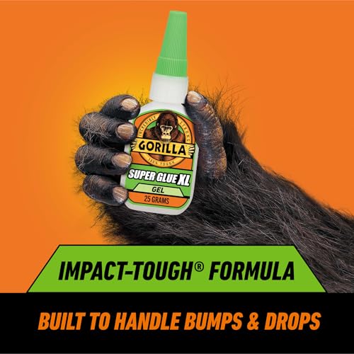 Gorilla Super Glue Gel XL, Clear 25g, 1-Pack, Fast Setting, No Drip