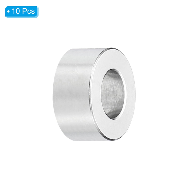 PATIKIL M8 Stainless Steel Spacers, 10Pcs Metal Spacer Stainless Steel 8.2mm ID x 16mm OD x 8mm L Stainless Steel Spacer Screw Standoff for 5/16" or M8 Screw