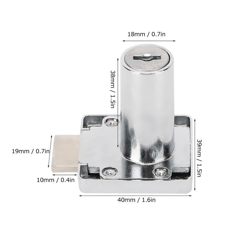 Lock Body,3-Pack Cylinder Cam Drawer Lock Desk Wardrobe Cabinet Locker Furniture Hardware Lock with 3 Keys