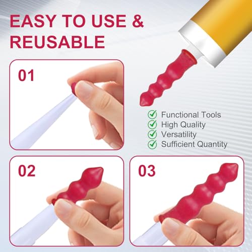 15 Pack Caulk Tube Sealer Caps, Saver Caps for Caulking Gun Tips, Caulk Tubes Tool Accessory (15) 15