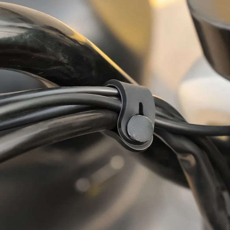 10Pcs Motorcycle Rubber Frame Securing Cable Wiring Harness Power Cord Tie Clutch Line Brake Cable Ties Elastic Fix Accessories