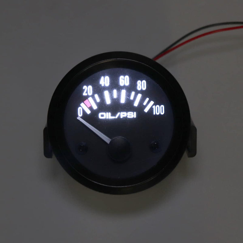 Oil Pressure Gauge Kit, 2" 52MM 12V 0~100PSI Universal Colorful LED Digital Oil Press Pressure PSI Gauge with Oil Pressure Sensor