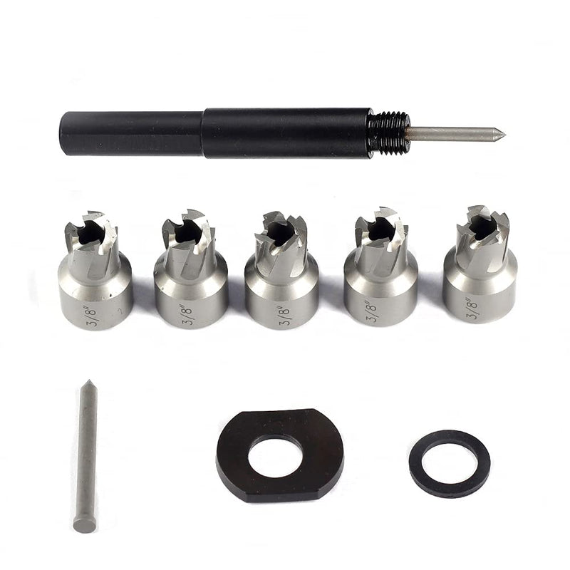 Spot Weld Cutter Set JESTUOUS 5-Pack 3/8 Inch HSS Remover Welding Metal Sheet Hole Drilling Bits for Power Hand Drill Tool