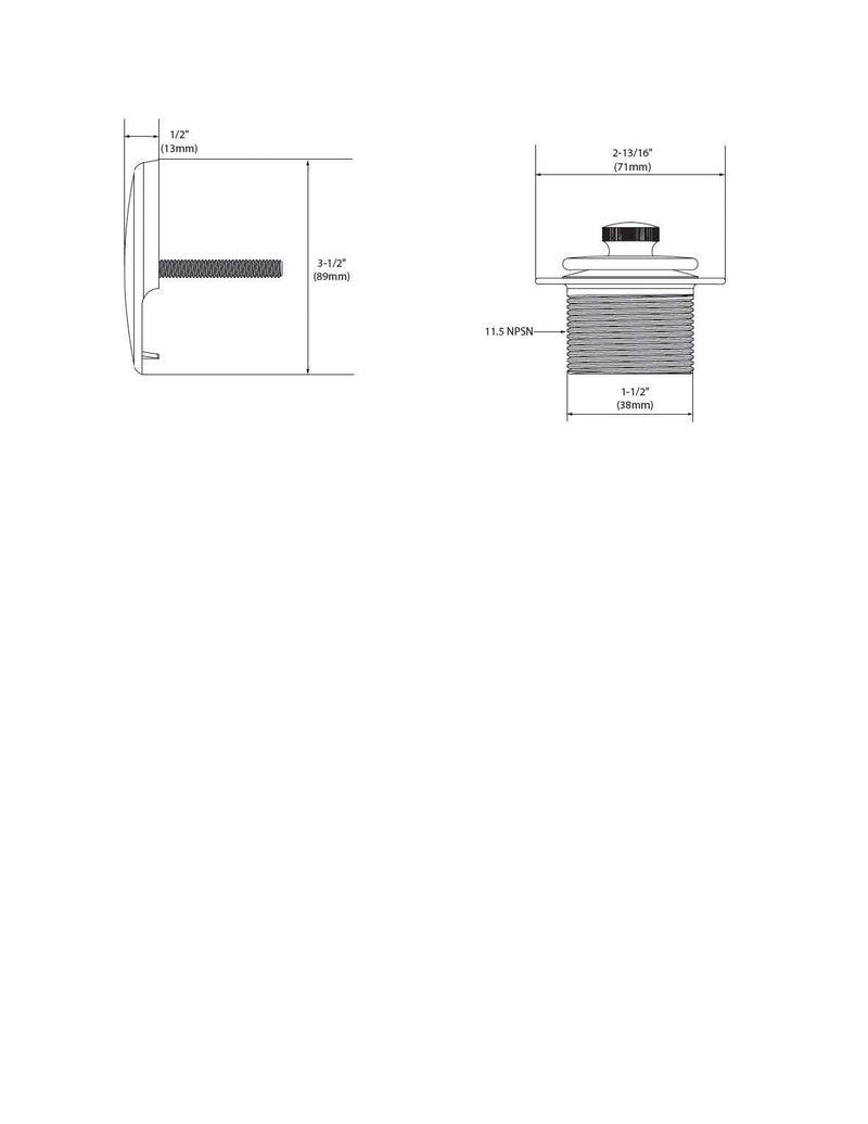 Moen Push-N-Lock Oil-Rubbed Bronze Tub and Shower Drain Kit with 1-1/2 Inch Threads, Drain Plug and Overflow, T90331ORB