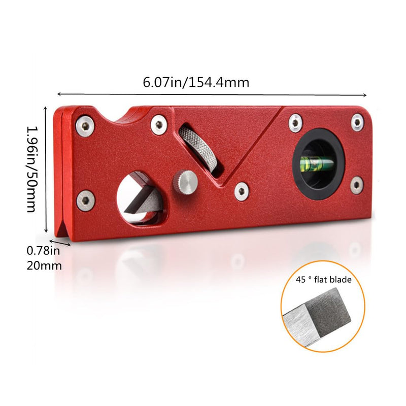 szhdxsy, Wood Planar carpenter's edge trimming tool, suitable for manual chamfering and planing of wood quick trimming,for Quick Edge Trimming and Chamfering,red(Combination upgrade-7 Cutter Heads) A180