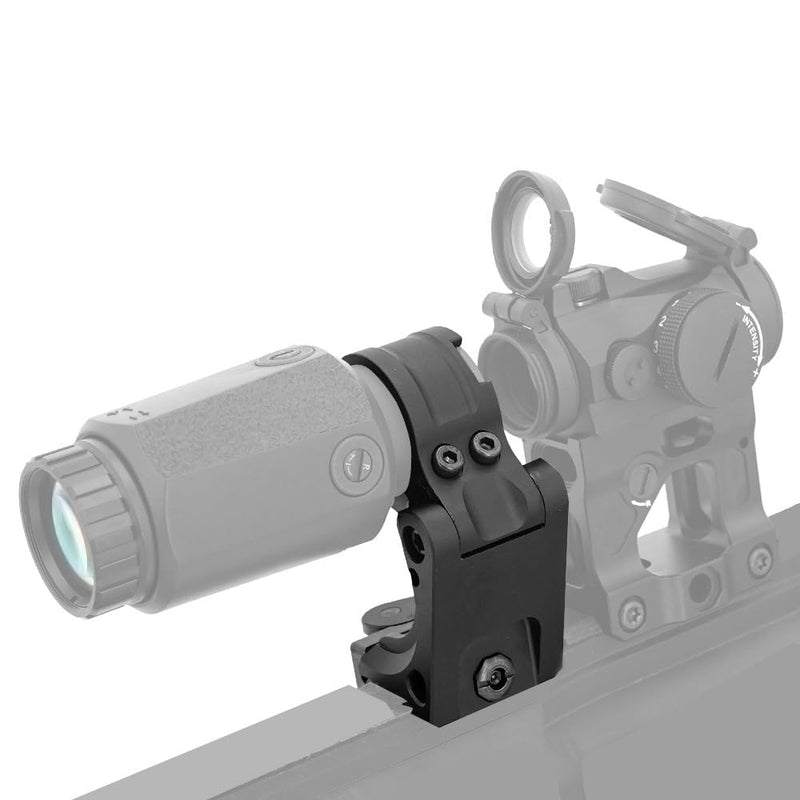 FTC 30mm Magnifier Mount,Tactical Riser Scope MountMagnifying Glass Metal Side FLIP Folding standInstallation Suitable 6X-Mag-1 Magnifier Metal Side Flip Folding Bracket Mount