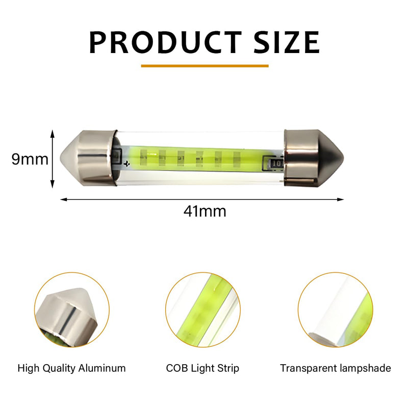 4PCS RV Refrigerator Light Bulb, 12V Automotive Dome Light Replacement LED Bulb, LED Light Bulb Compatible with RV Refrigerator and Camper Dome, Universal Car Accessories (41MM) 41MM