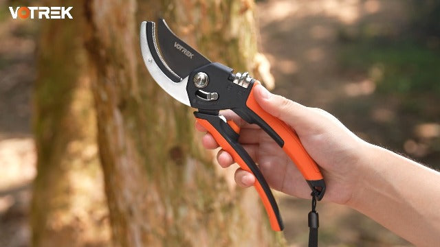 Anvil Pruning Shears, 3/4" Cut Capacity Garden Clippers Heavy Duty Orange